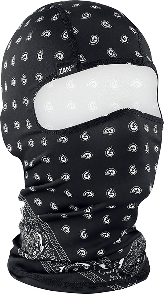Polyester Balaclava - Black Paisley - Lutzka's Garage