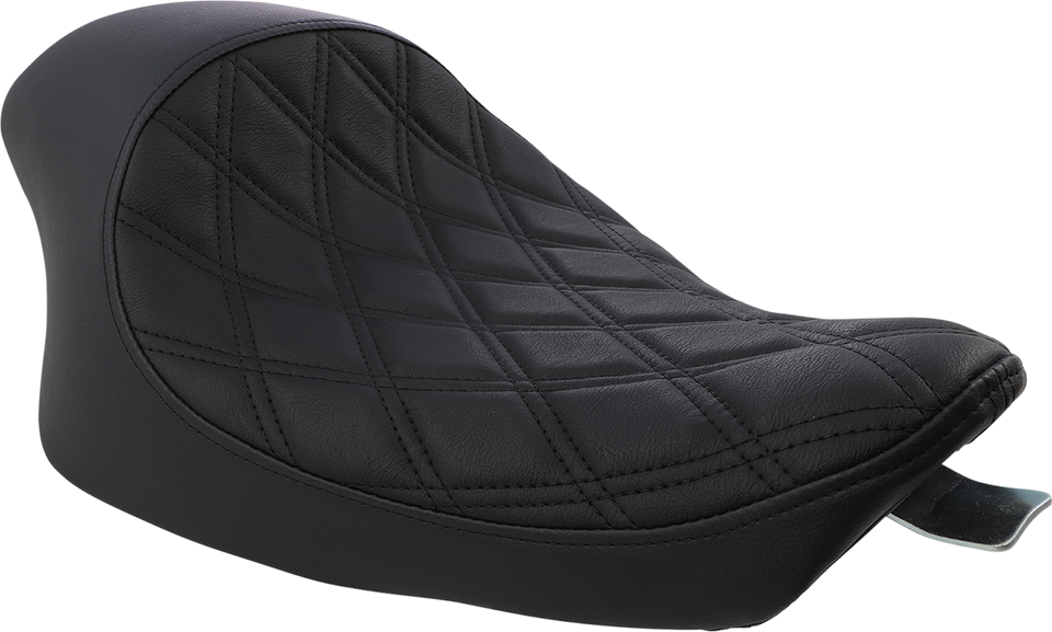 3/4 Solo Seat - Double Diamond - Black w/ Black Stitching - XL 04-22