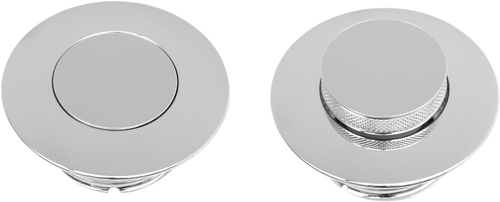 Large Vented Pop-Up Cap - Chrome - Lutzka's Garage