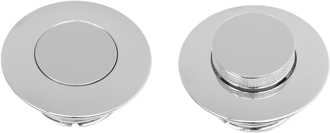 Large Vented Pop-Up Cap - Chrome - Lutzka's Garage