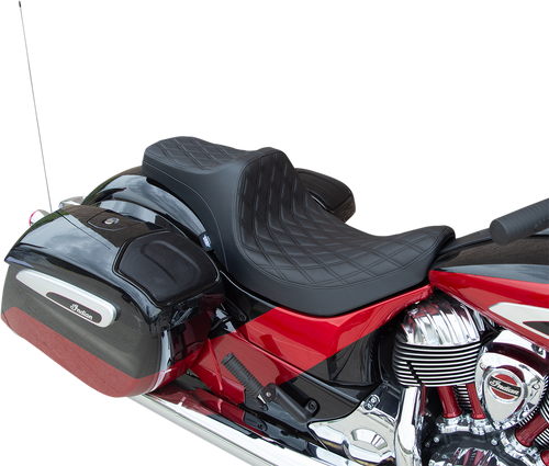 Predator III Seat - Double Diamond - Black Stitching - Vinyl - 14-22 Indian