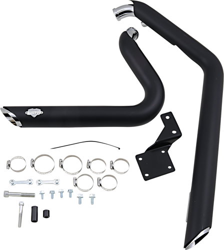 Shortshots Staggered Exhaust System - Matte Black Ceramic