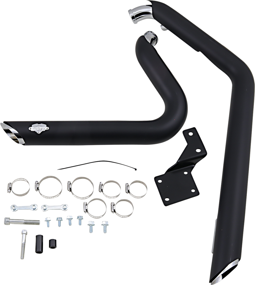 Shortshots Staggered Exhaust System - Matte Black Ceramic