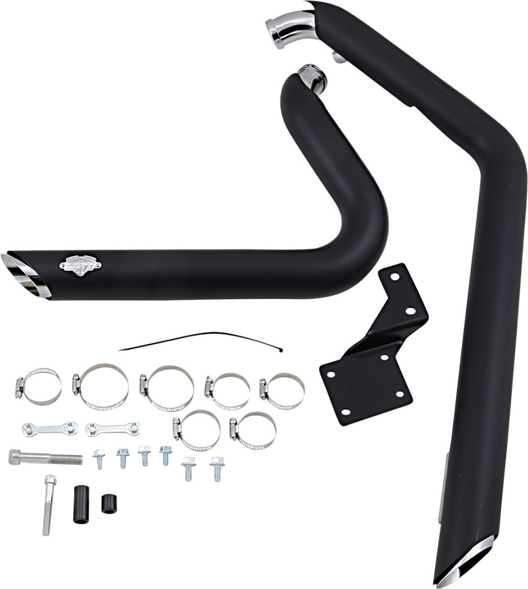 Shortshots Staggered Exhaust System - Matte Black Ceramic