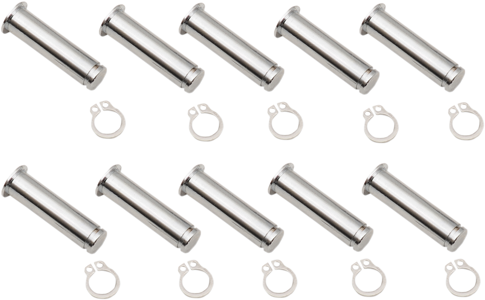 Pivot Pins - Lever - 10 Pack - Chrome - Lutzka's Garage