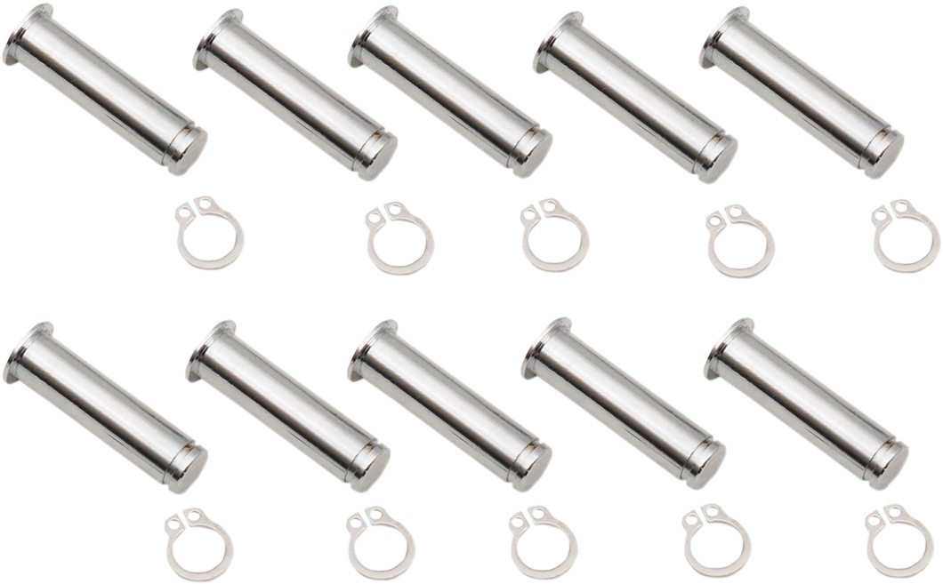 Pivot Pins - Lever - 10 Pack - Chrome - Lutzka's Garage