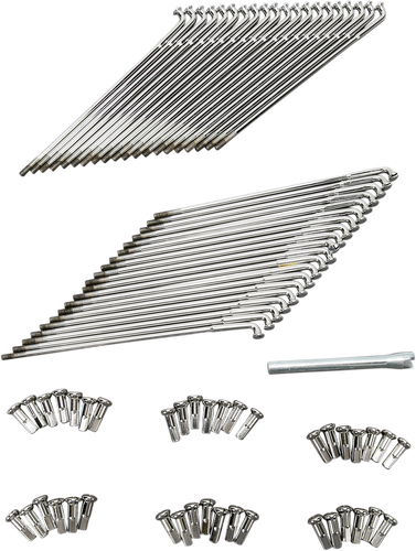 Spoke Set - Drop Center - Front  - Chrome - 19