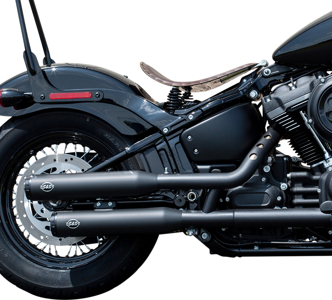 Grand National Race Mufflers for Softail - Black - Lutzka's Garage