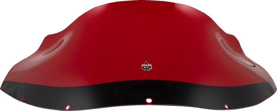 Kolor Flare Windshield - 9" - Red - FXRP - Lutzka's Garage