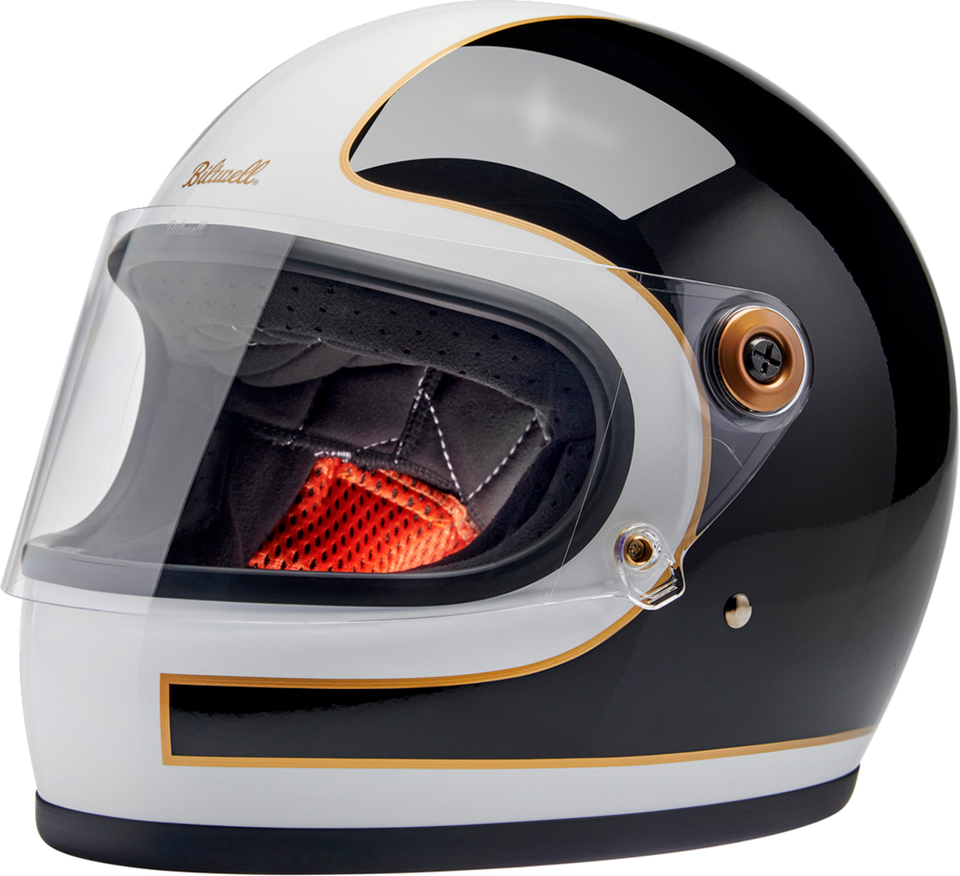 Gringo S Helmet - Gloss White/Black Tracker - XS - Lutzka's Garage