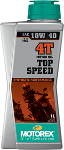 Top Speed Synthetic 4T Engine Oil - 10W-40 - 1 L - Lutzka's Garage