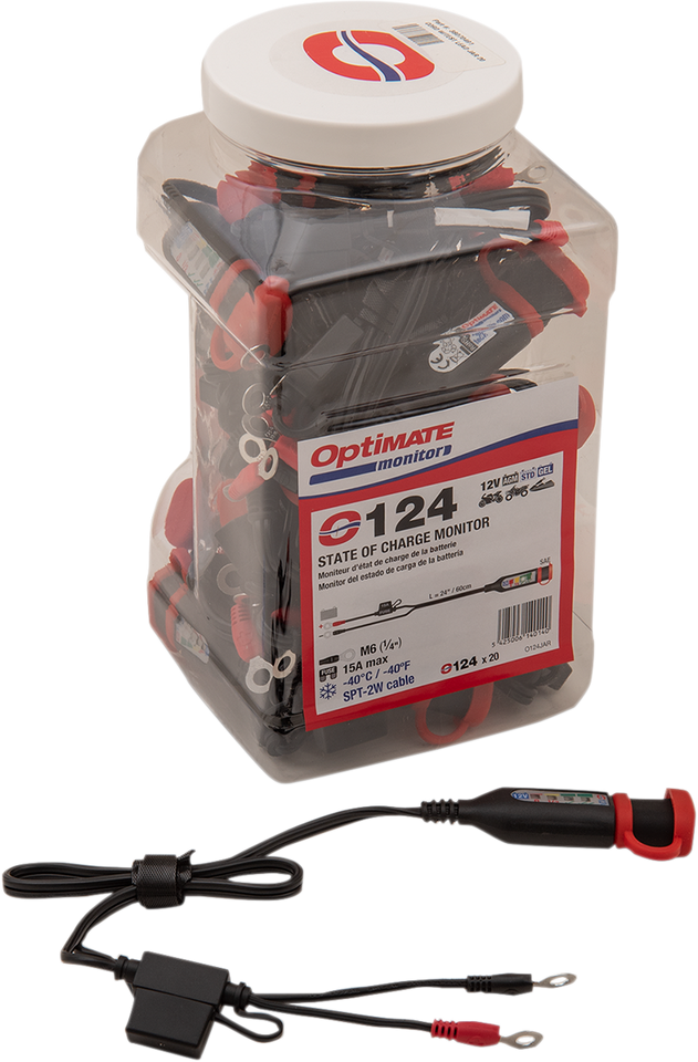 Optimate Permanent Power Lead with Battery/Charge Status - Jar of 20