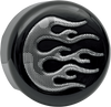 Horn Cover - Black with Chrome Flame - Lutzka's Garage