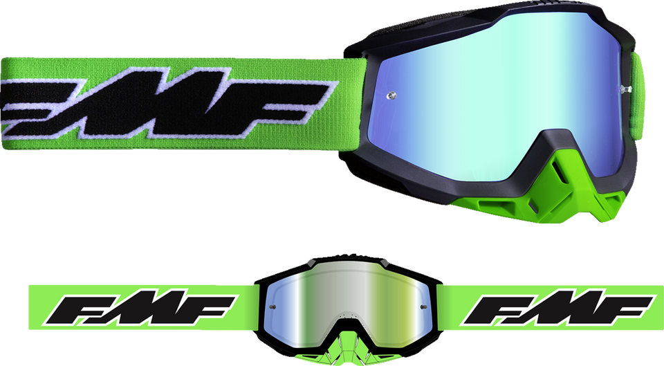 PowerBomb Goggles - Rocket - Lime - Green Mirror - Lutzka's Garage
