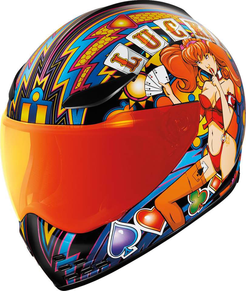 Domain Helmet - Lucky Lid 4 - Red - XS - Lutzka's Garage
