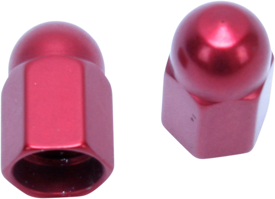 Valve Caps - Red Anodized