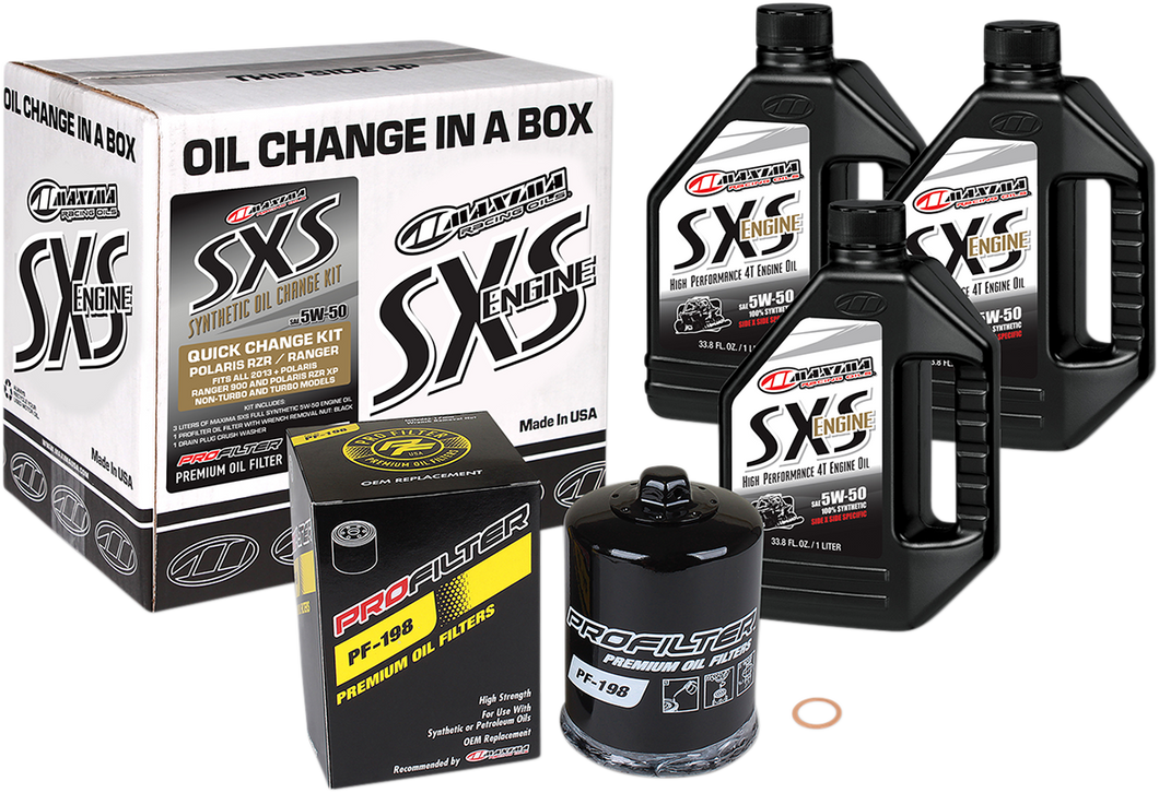 SXS Synthetic Oil Change Kit - Polaris - 5W-50