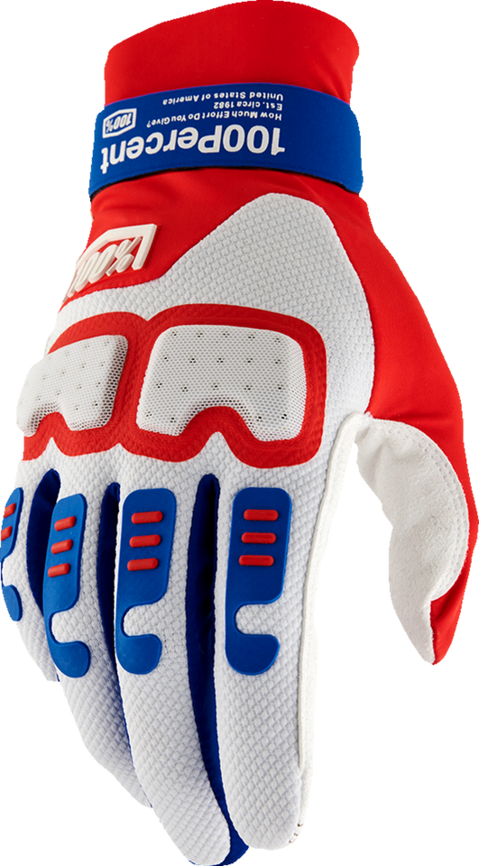 Langdale Gloves - Red/White/Blue - Small - Lutzka's Garage