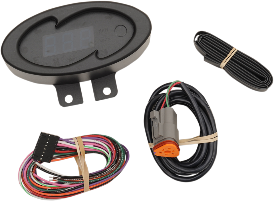 5000 Series Wave Speedometer - Black - 2" H x 4.25" W - Lutzka's Garage