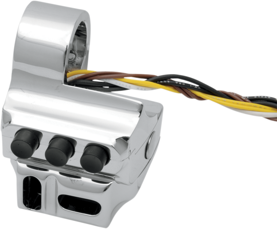 Switch Housing - Left Side - Hydraulic Clutch - Five Button - Chrome - Lutzka's Garage