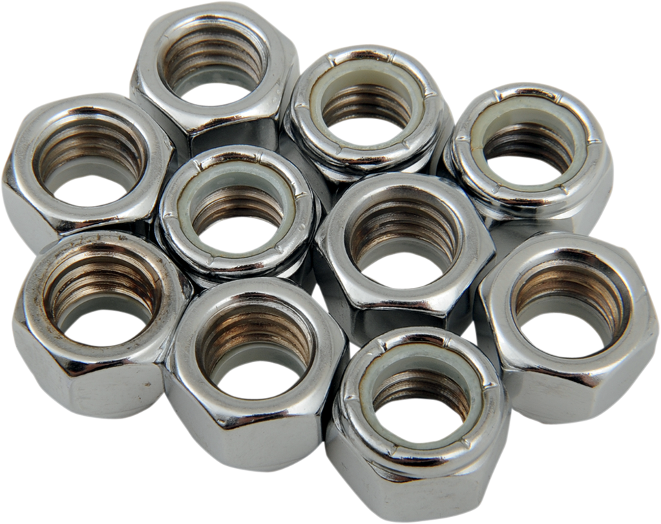 7/16-14 Chrome Nylon Nut