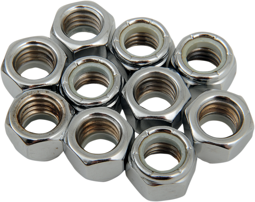 7/16-14 Chrome Nylon Nut
