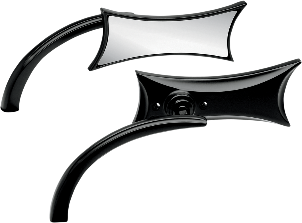 4 Point Mirror - Black - Right - Lutzka's Garage