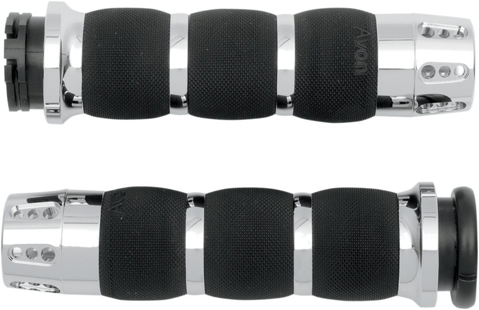 Grips - Gatlin - Air Cushioned - Chrome - Lutzka's Garage