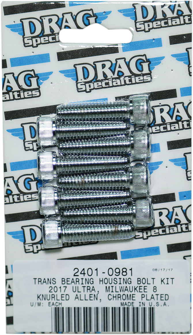 Bolt Kit M8 Transmission Bearing Knurled All Chrome