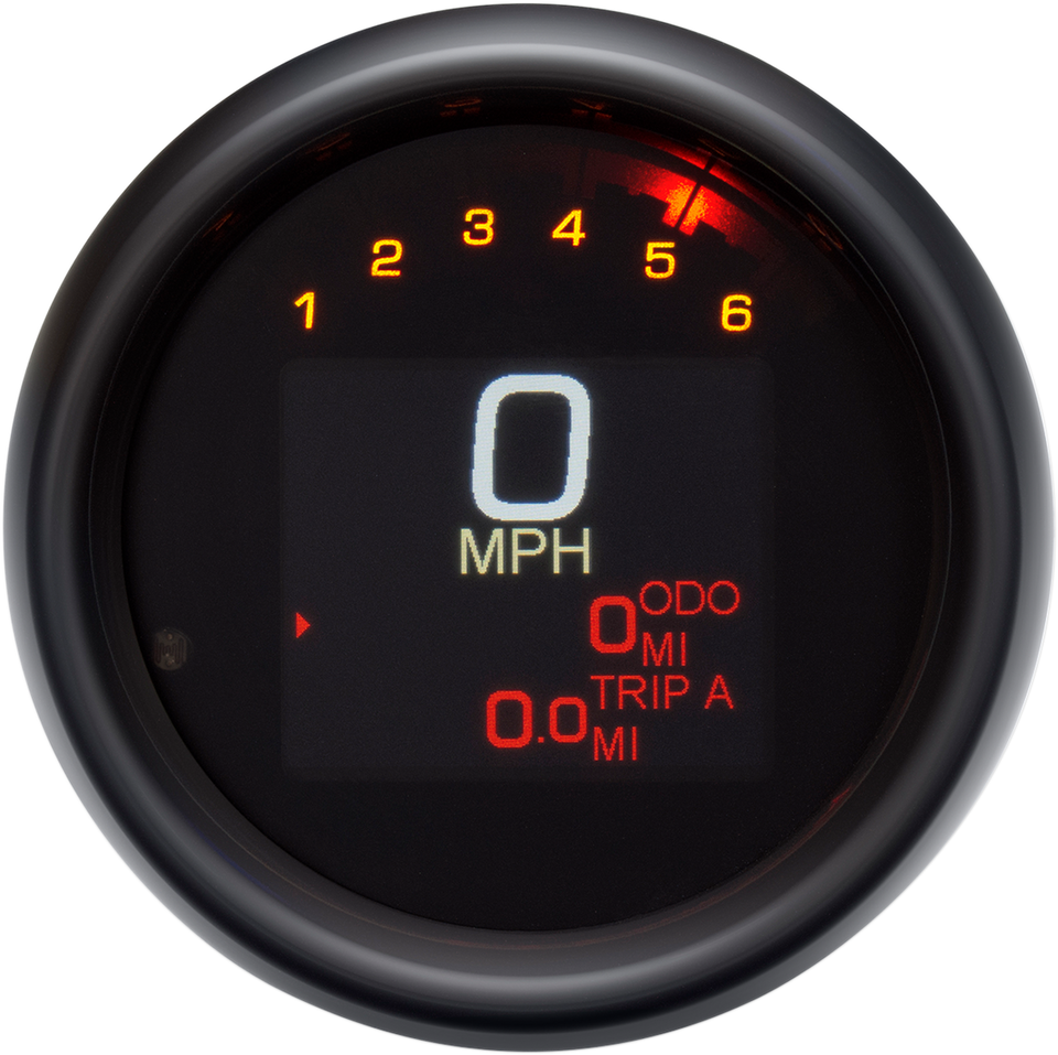 Tank Speedometer - Black Bezel - 3-3/8" - Lutzka's Garage