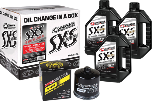 SXS Synthetic Oil Change Kit - Polaris Turbo - 5W-50