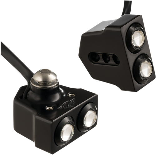 LED Side Mount Turn Signal - Black/Amber - Lutzka's Garage