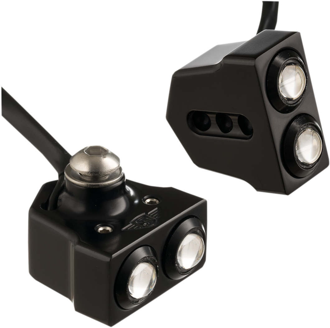 LED Side Mount Turn Signal - Black/Amber - Lutzka's Garage