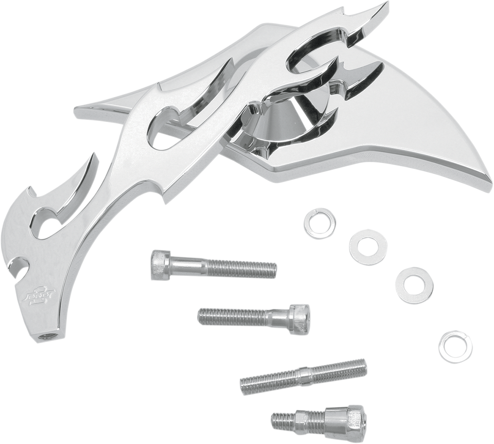 Mirror - Flame - Chrome - Left - Lutzka's Garage