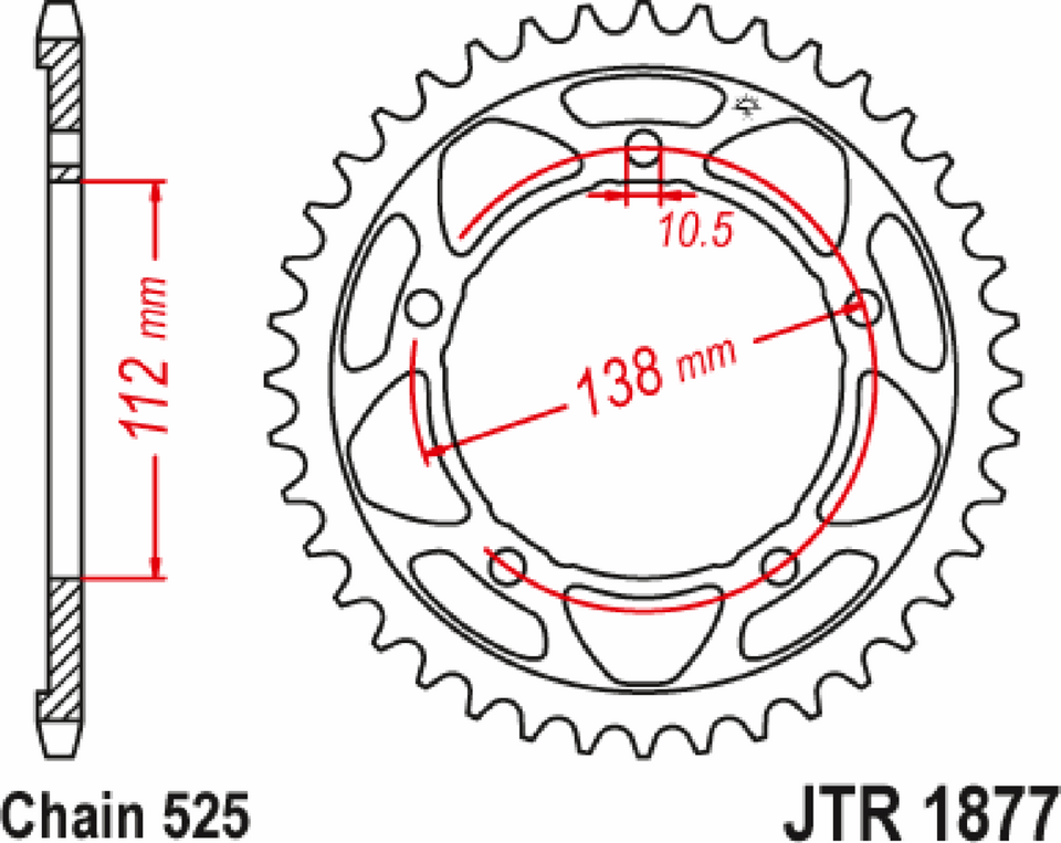 Rear Sprocket - 45 Tooth - Yamaha - Lutzka's Garage