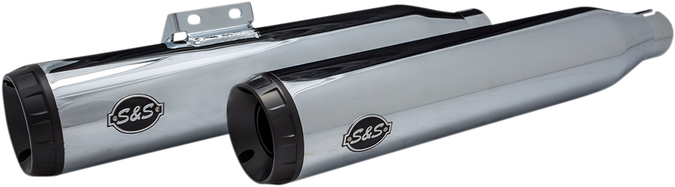 Grand National Race Mufflers for Softail - Chrome - Lutzka's Garage