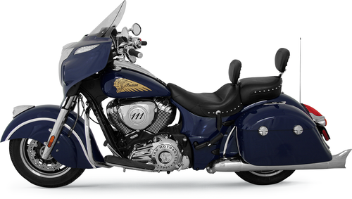 Solo Seat - Wide - Studded - Drivers Backrest - Indian