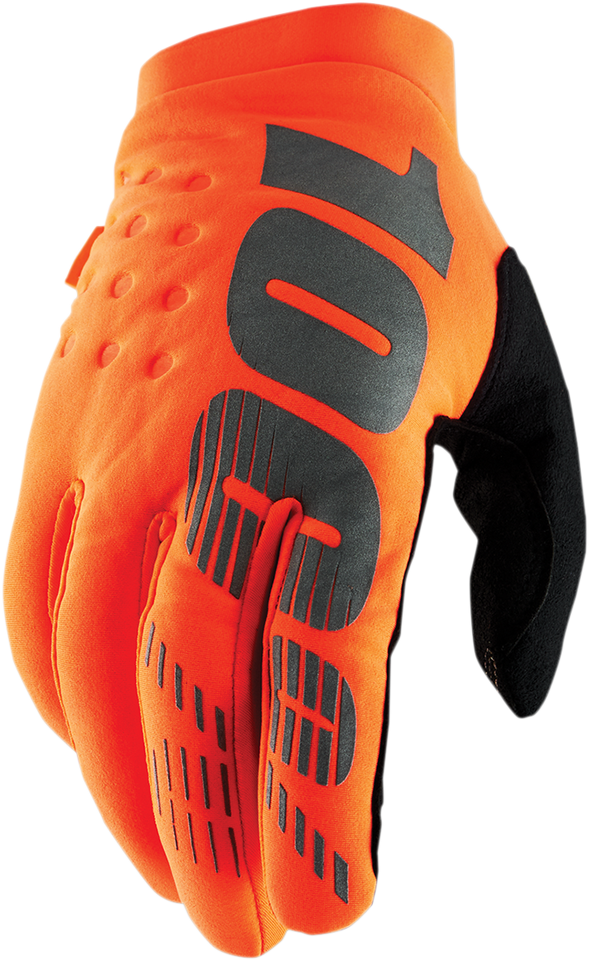 Youth Brisker Gloves - Fluorescent Orange/Black - Small - Lutzka's Garage