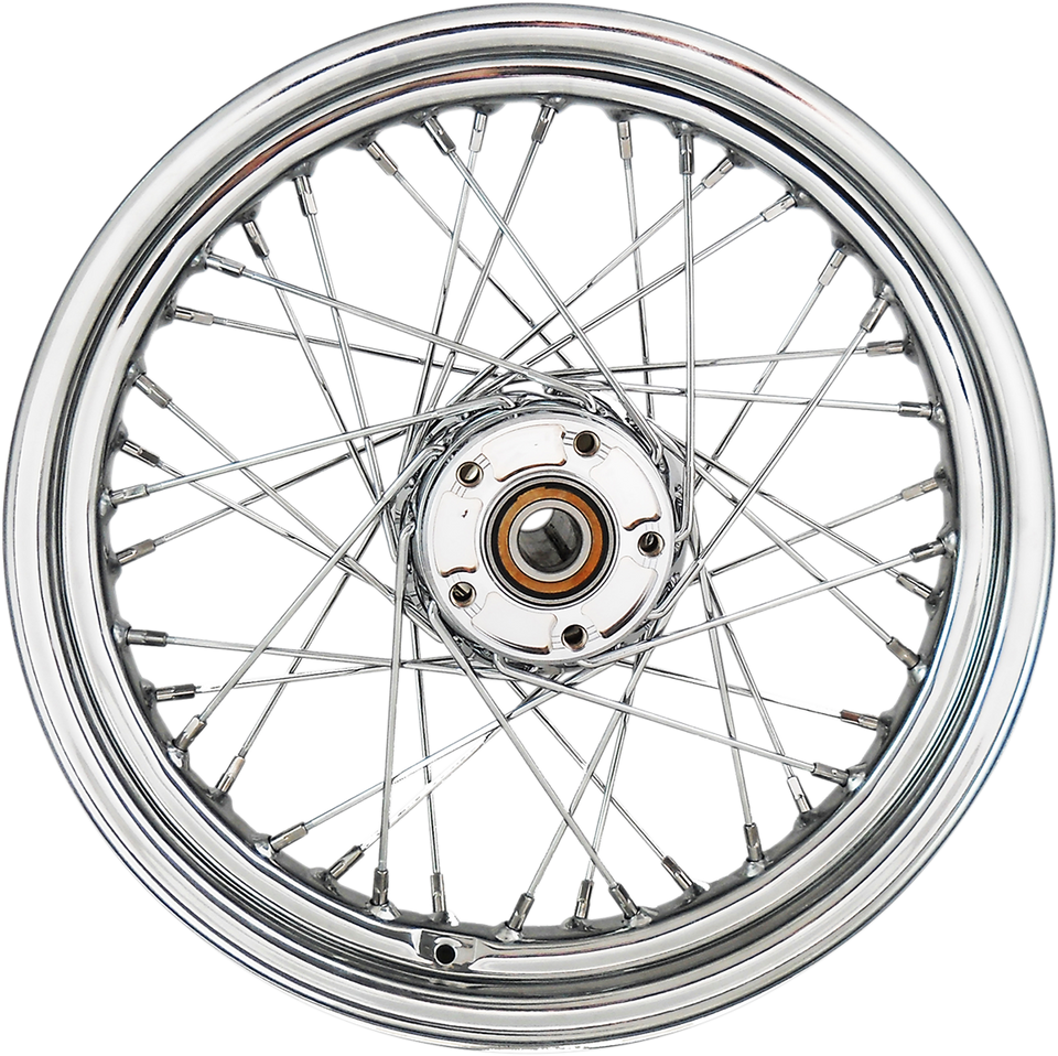 Wheel - Laced - 40 Spoke - Rear - Chrome - 16x3 - 12-17 Softail - Lutzka's Garage