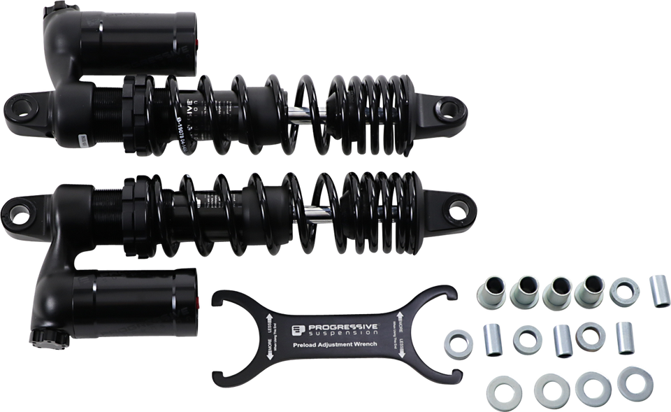 970 Series Piggyback Shocks - Gloss Black/Matte Black - 13.00" - Lutzka's Garage