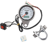2.4" KMH Programmable Mini Electronic Speedometer with Odometer/Tripmeter - Matte Black - White Face - Lutzka's Garage