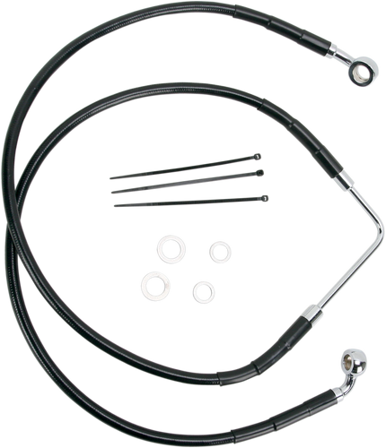 Brake Line - Front - FXDB 06-07 - Black - Lutzka's Garage