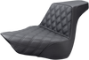 Step Up Seat - Drivers Lattice Stitched - Black - Lutzka's Garage