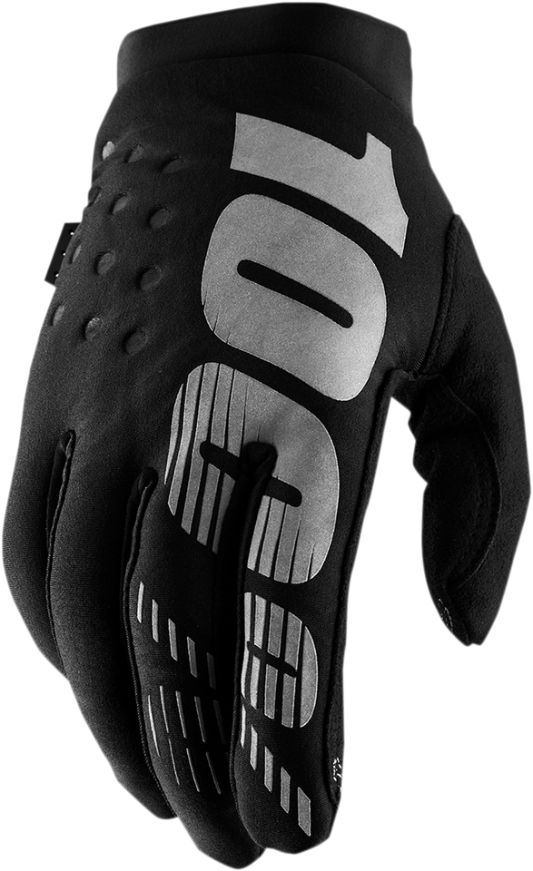 Youth Brisker Gloves - Black/Gray - Small - Lutzka's Garage