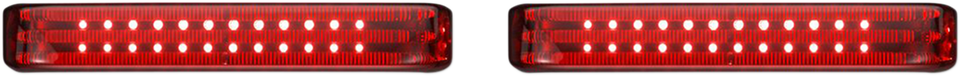 Saddlebag Lights - SS6 - Chrome/Red - Lutzka's Garage