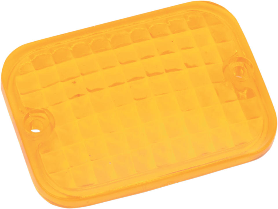 Replacement Rectangular Lens - Amber - Lutzka's Garage