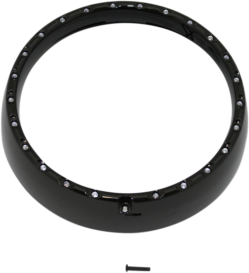 Halo Headlight Trim Ring - FLHT 06-13 - Black - Lutzka's Garage