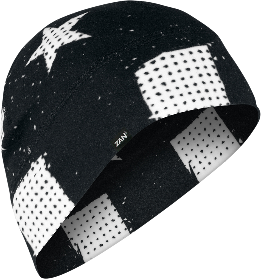 SportFlex® Beanie - Black & White Flag