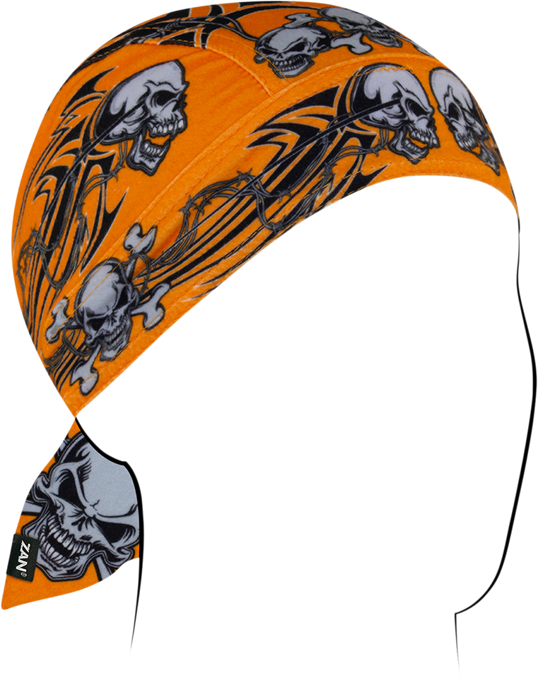 SportFlex® Flydanna® - Orange Tribal Skull - Lutzka's Garage