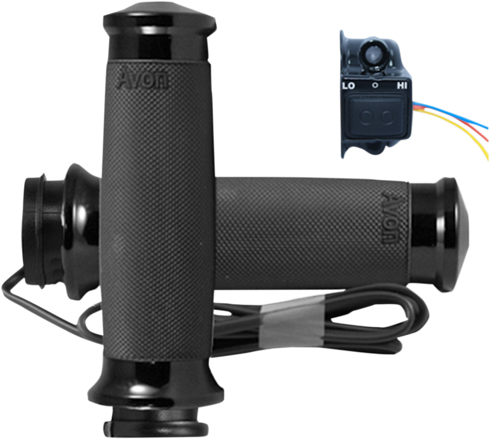 Grips - Heated - Custom Contour - TBW - Black - Lutzka's Garage